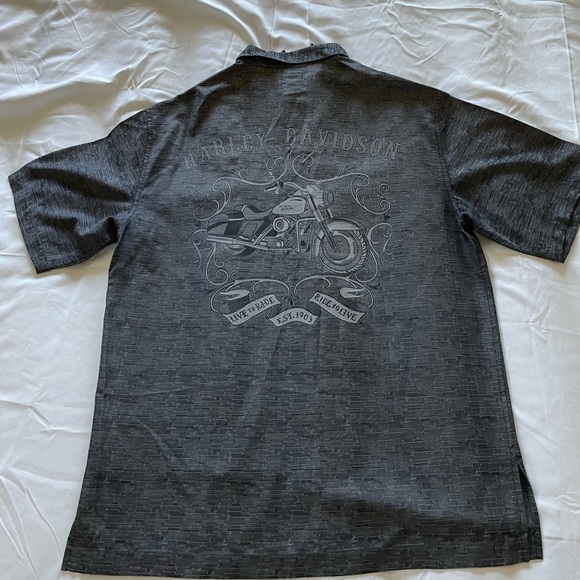 Harley Davidson Button Down Short Sleeve Shirt - Picture 7 of 14